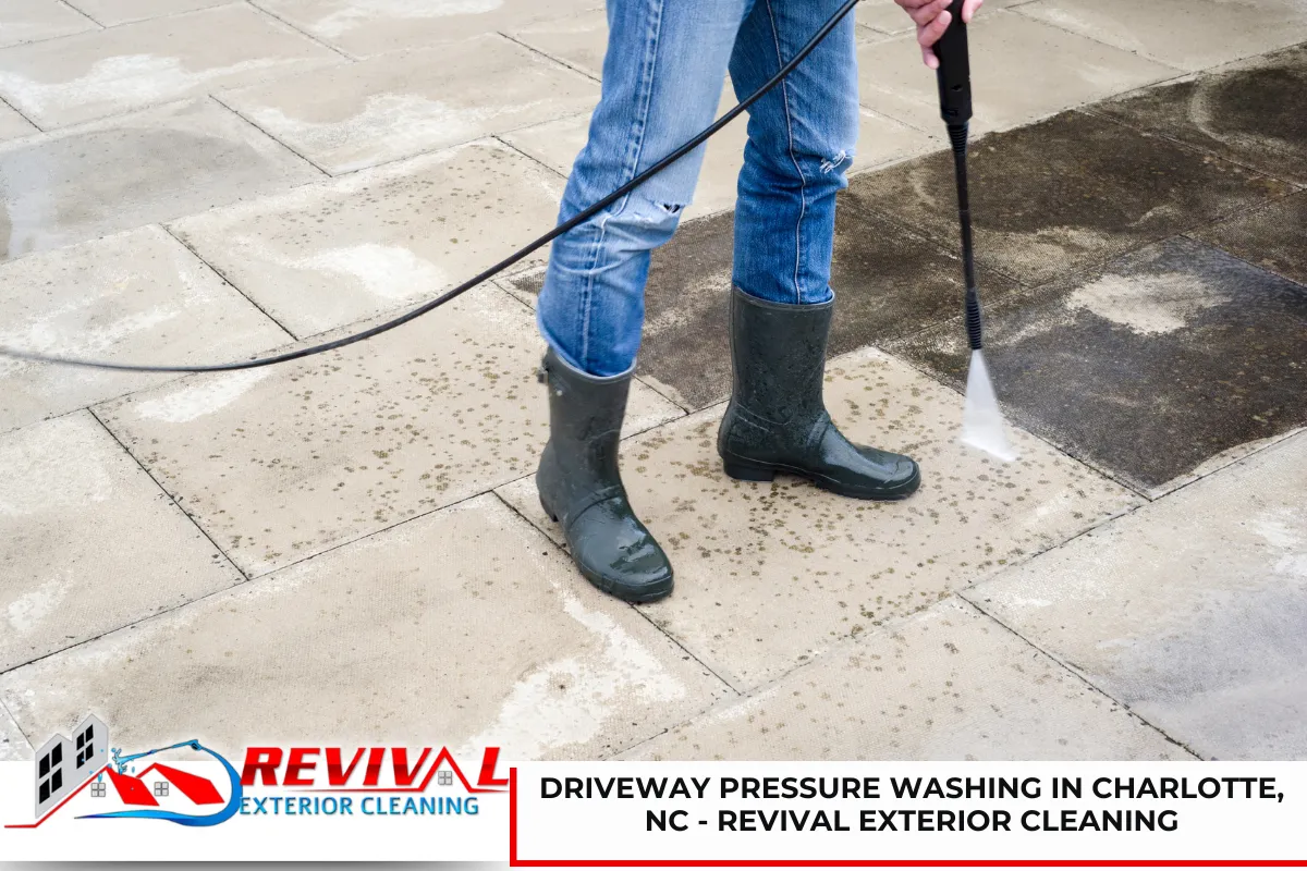 Driveway Pressure Washing in Charlotte, NC - Revival Exterior Cleaning