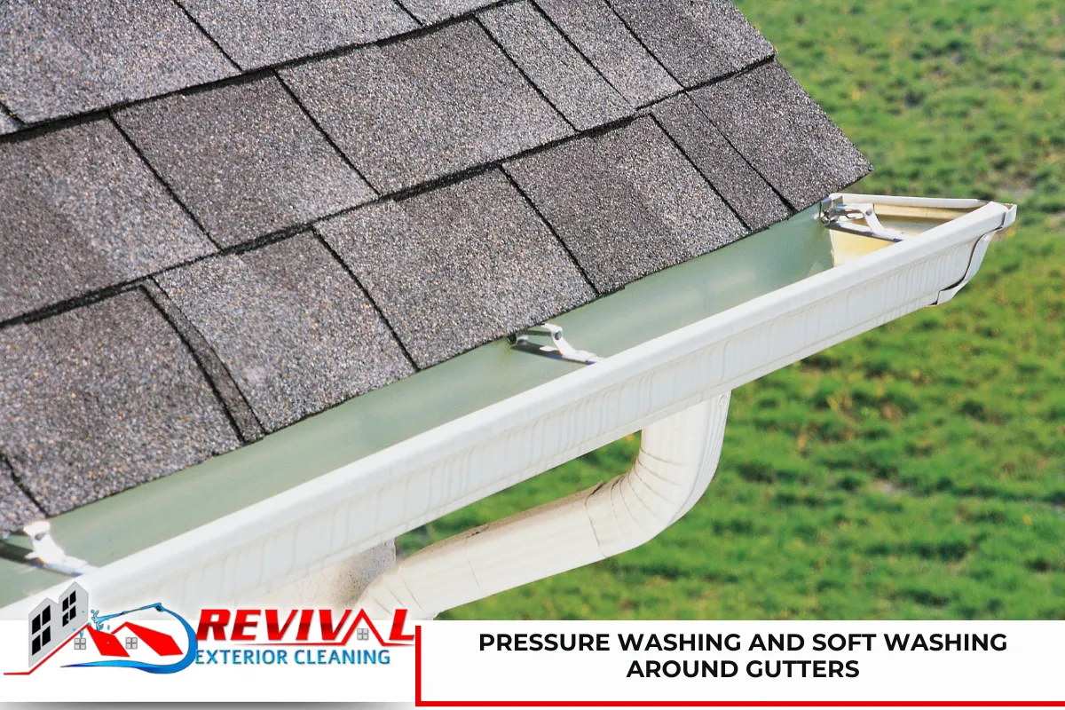 Pressure Washing and Soft Washing Around Gutters